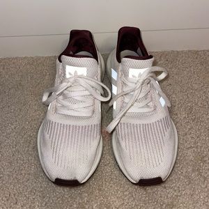 White adidas running shoes
